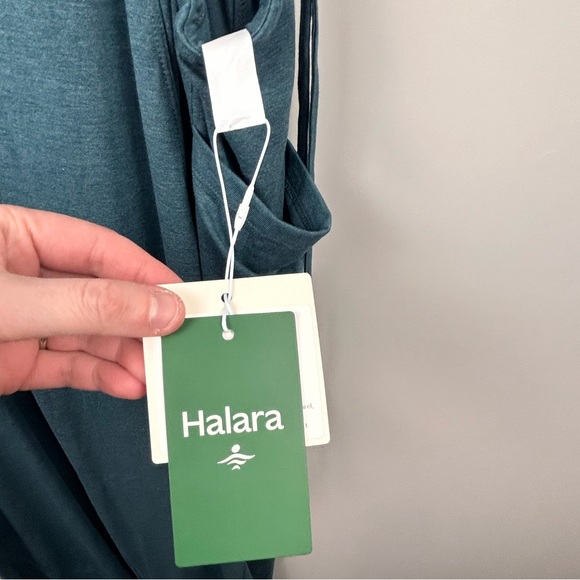 Halara jumpsuit overalls NWT size medium jade green soft drawstring pockets - Picture 4 of 12